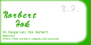 norbert hok business card